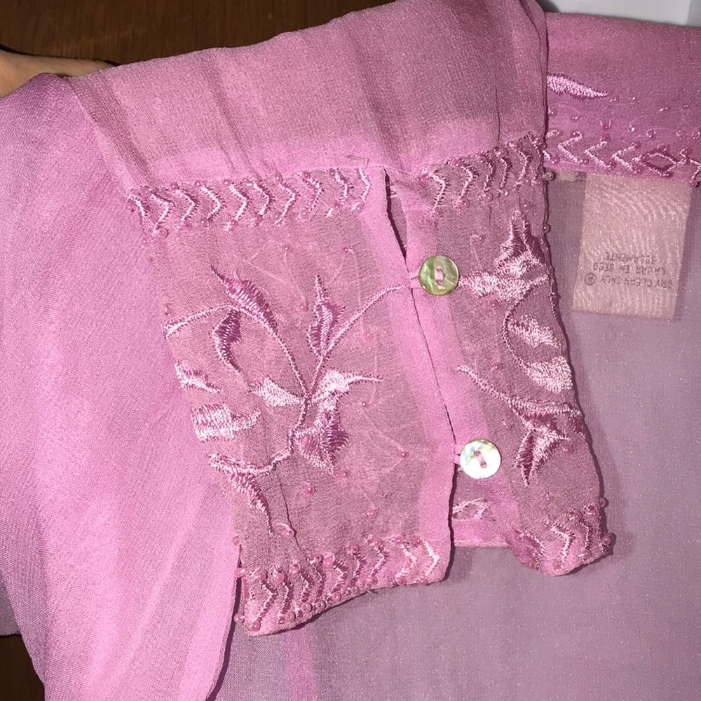 🌹ICE Beaded Sheer Blouse - Picture 6 of 8